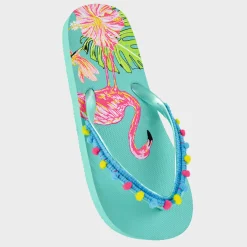 Online Ladies Pom Pom Flip Flops Women Footwear