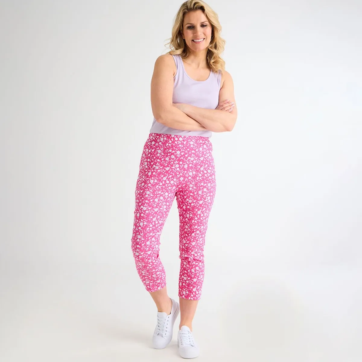 New Ladies Printed Bengaline Trousers Women Trousers | Bengaline