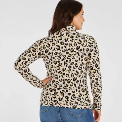 Clearance Ladies Roll Neck Top Women Longsleeves