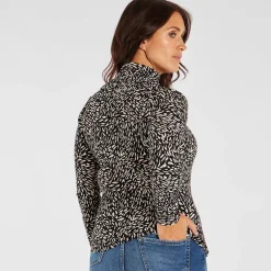 Sale Ladies Roll Neck Top Women Longsleeves