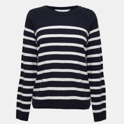 Outlet Ladies Striped Cable Knitted Jumper Women Hoodies & Sweatshirts