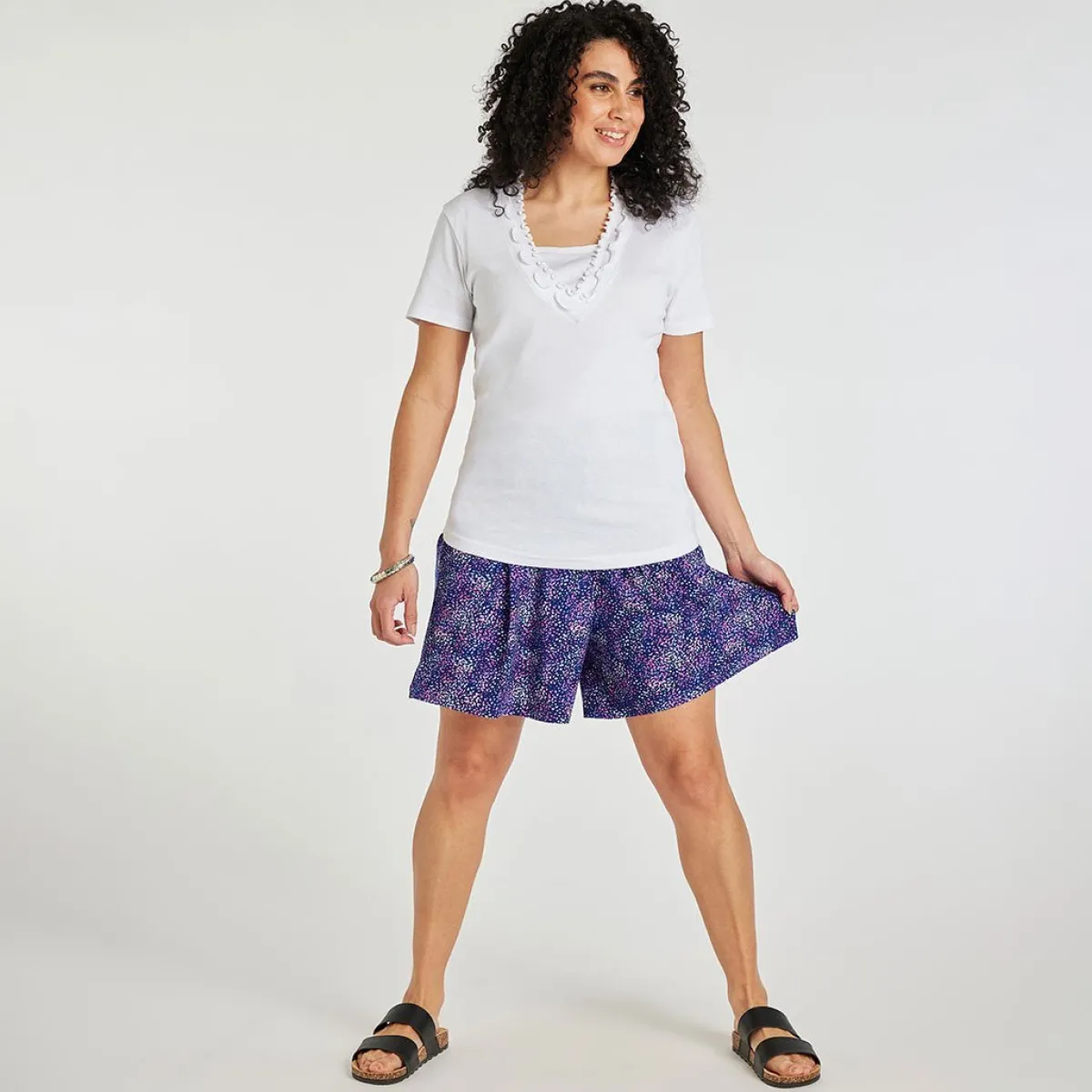 Sale Ladies Supersoft Printed Shorts Women Shorts