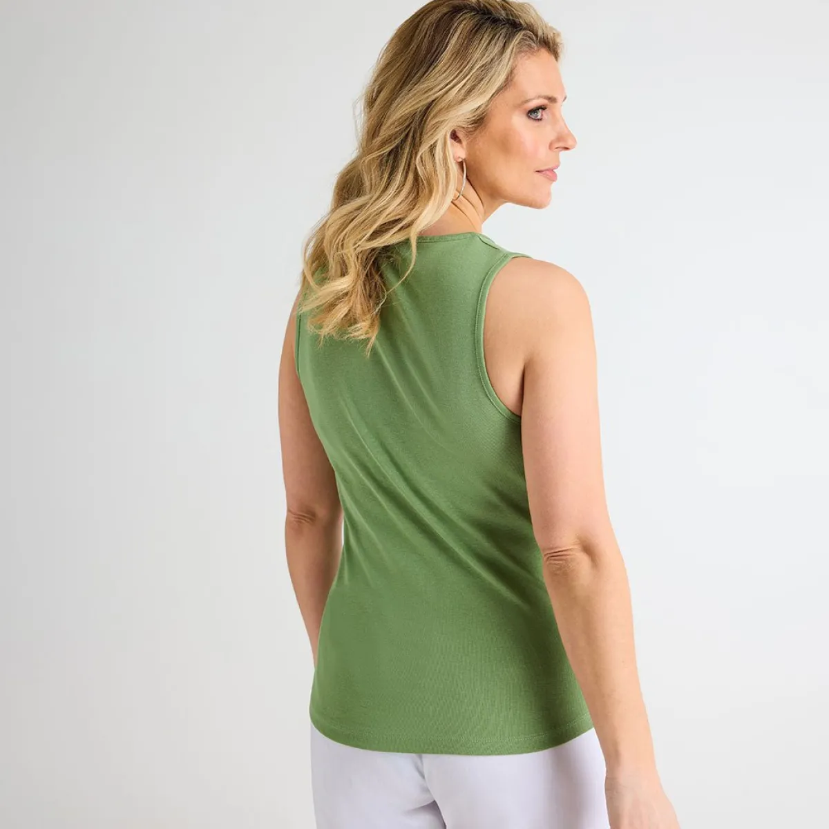 New Ladies Watercress Crew Neck Vest Women Basics | Vests