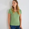 Online Ladies Watercress V Neck T-Shirt Women Basics | T-Shirts