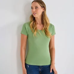 Online Ladies Watercress V Neck T-Shirt Women Basics | T-Shirts