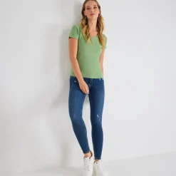 Online Ladies Watercress V Neck T-Shirt Women Basics | T-Shirts