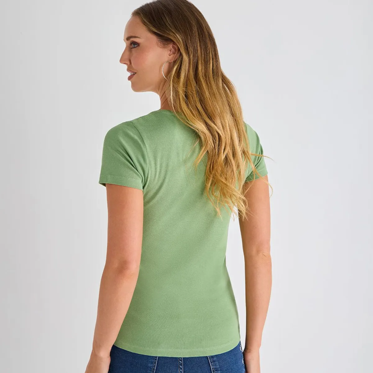 Online Ladies Watercress V Neck T-Shirt Women Basics | T-Shirts