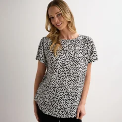 Hot Ladies Ditsy Printed Viscose Top Women Tops