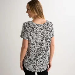 Hot Ladies Ditsy Printed Viscose Top Women Tops