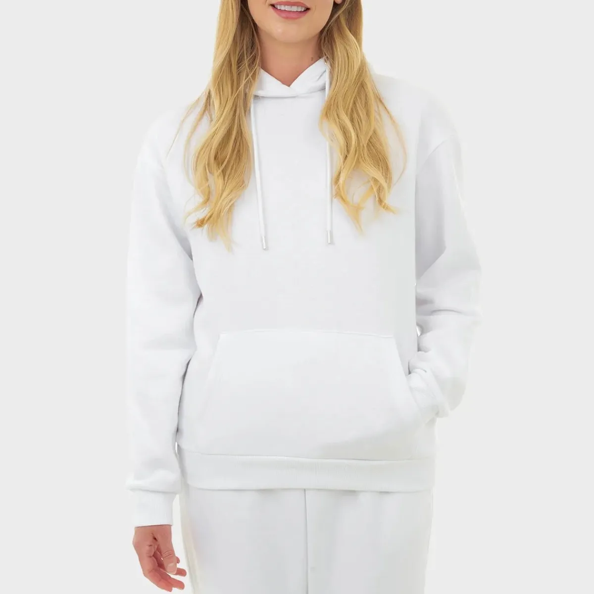 Outlet Ladies White Hoodie Women Hoodies & Sweatshirts