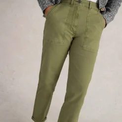 Hot Ladies White Stuff Khaki Chino Trouser Women Trousers