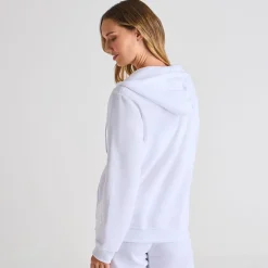 Fashion Ladies White Zip Jacket Women Leisurewear