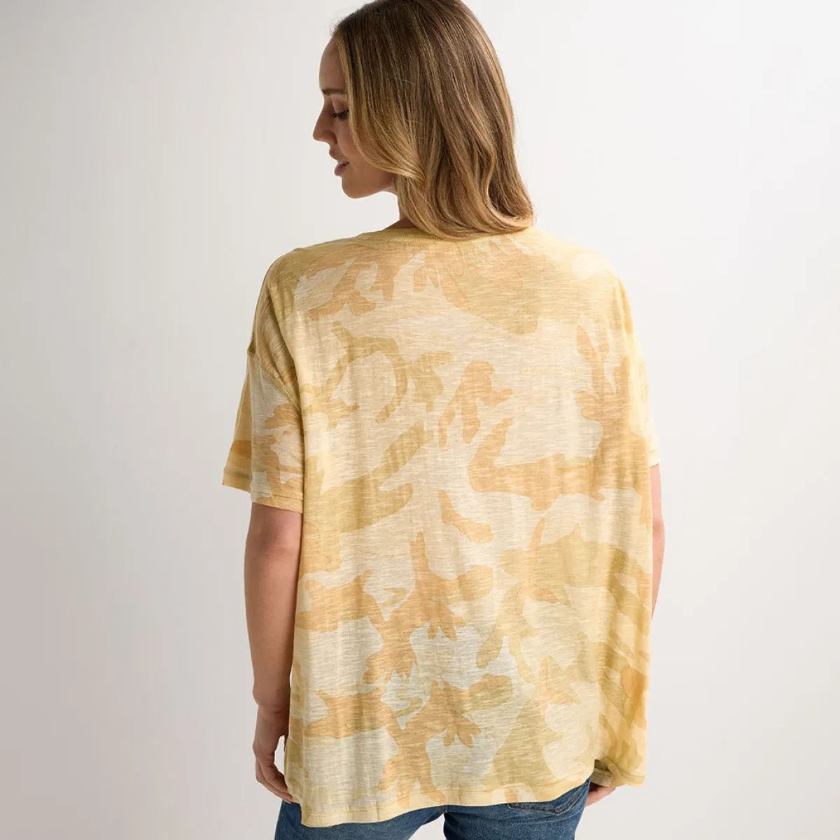Clearance Ladies Camo Cotton Relaxed Tee Women T-Shirts