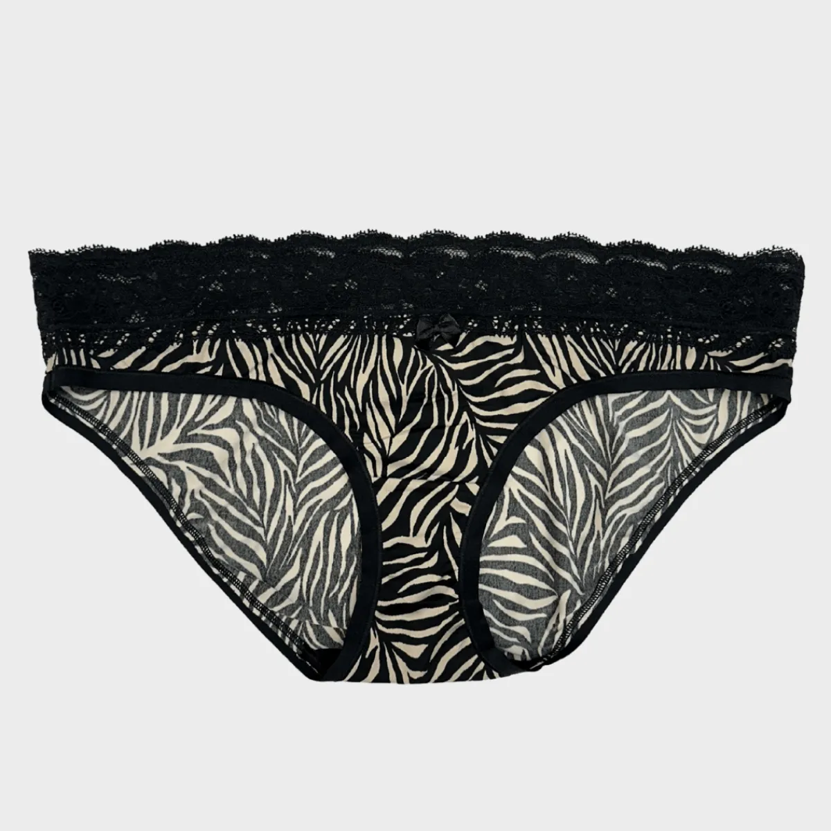 New Ladies Zebra Lace Brief Women Underwear