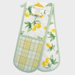 Online Lemon Double Oven Glove Oven Mitts