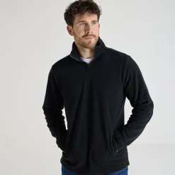 New Mens 1/4 Zip Fleece Knitwear