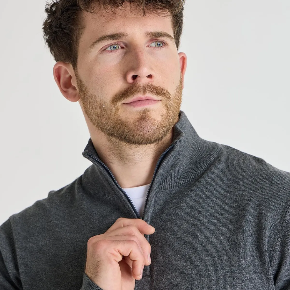 Hot Mens 1/4 Zip Jumper Knitwear | Sweatshirts & Hoodies