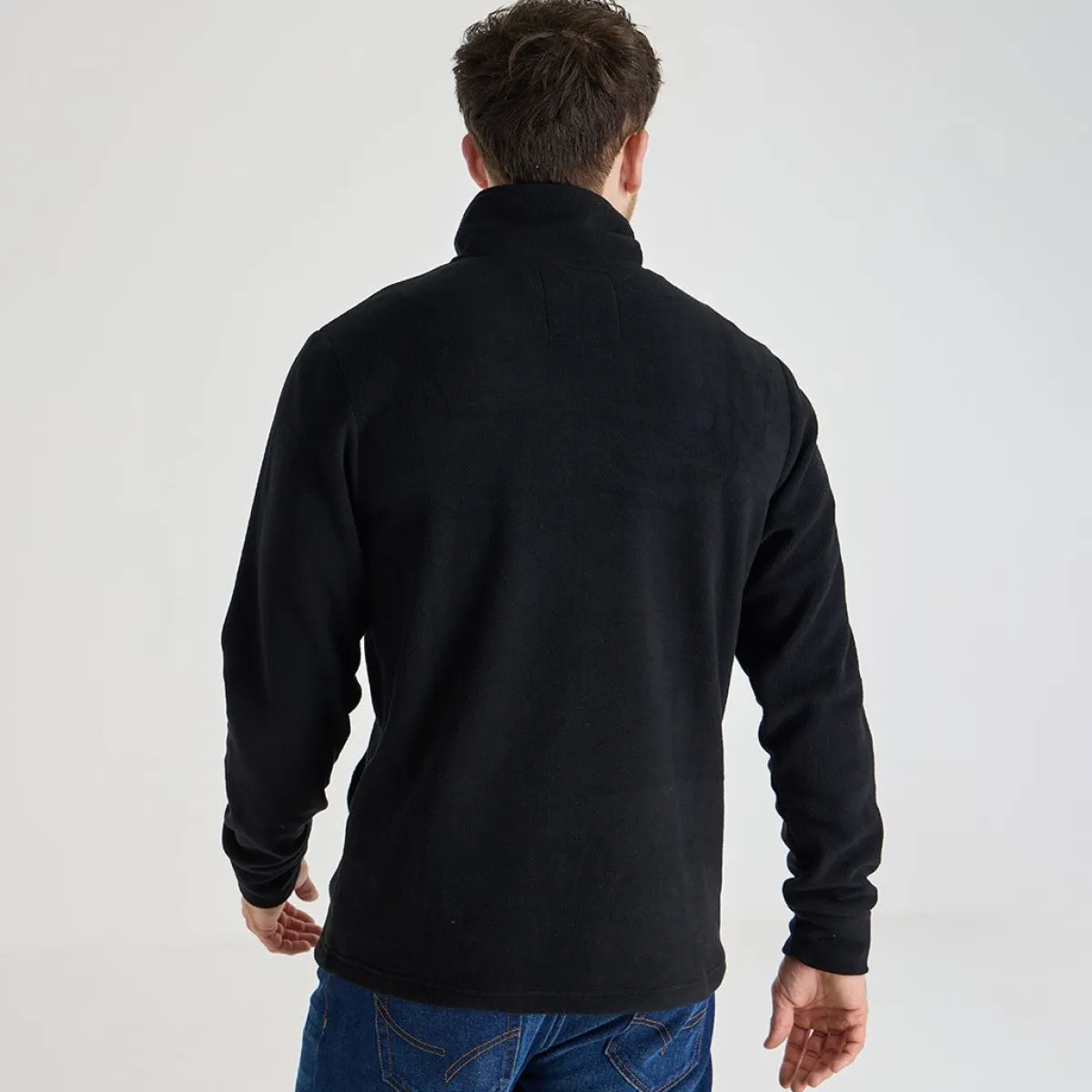 Outlet Mens 1/4 Zip Quilted Fleece Knitwear