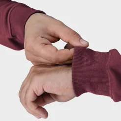 Sale Mens Burgundy Zip Hoodie Sweatshirts & Hoodies