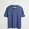 Clearance Mens Denim Blue Trophy Neck Polo Top T-Shirts & Polos