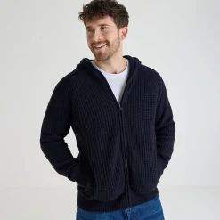 Outlet Mens Hooded Full Zipper Knitwear | Sweatshirts & Hoodies
