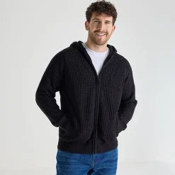 Outlet Mens Hooded Full Zipper Knitwear | Sweatshirts & Hoodies