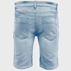 Clearance Men`s Light Blue Denim Shorts Shorts