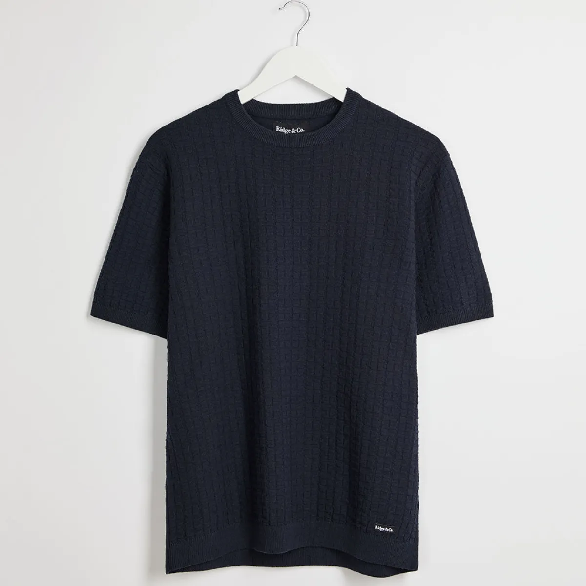 New Men's Textured Front Knitted T-Shirt T-Shirts & Polos