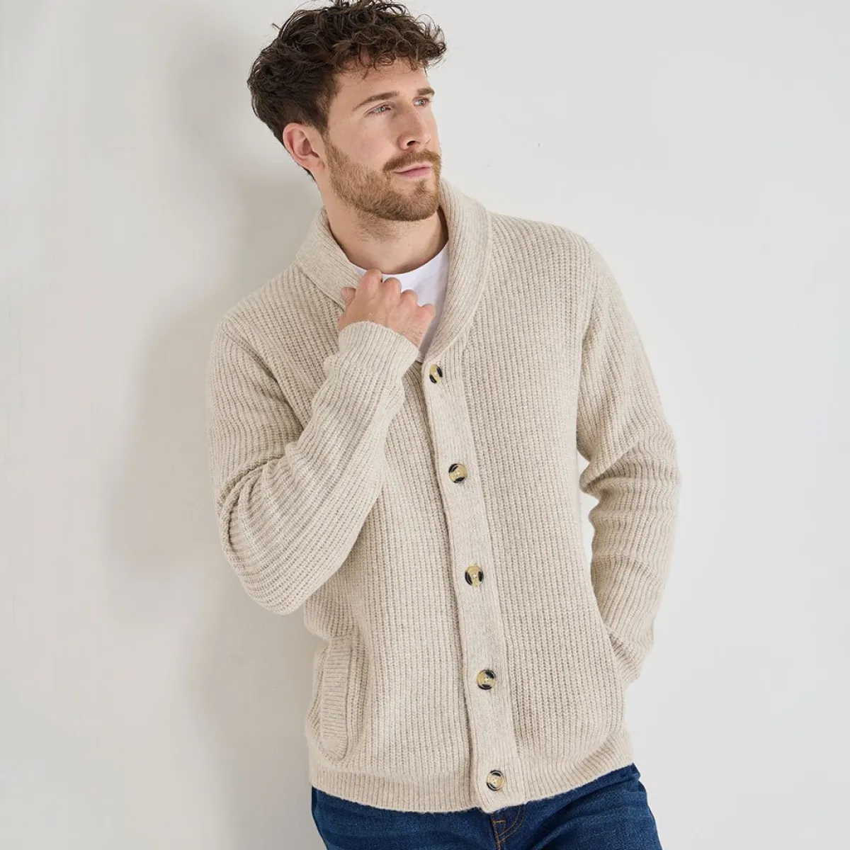 Clearance Mens Shawl Cardigan Knitwear | Sweatshirts & Hoodies