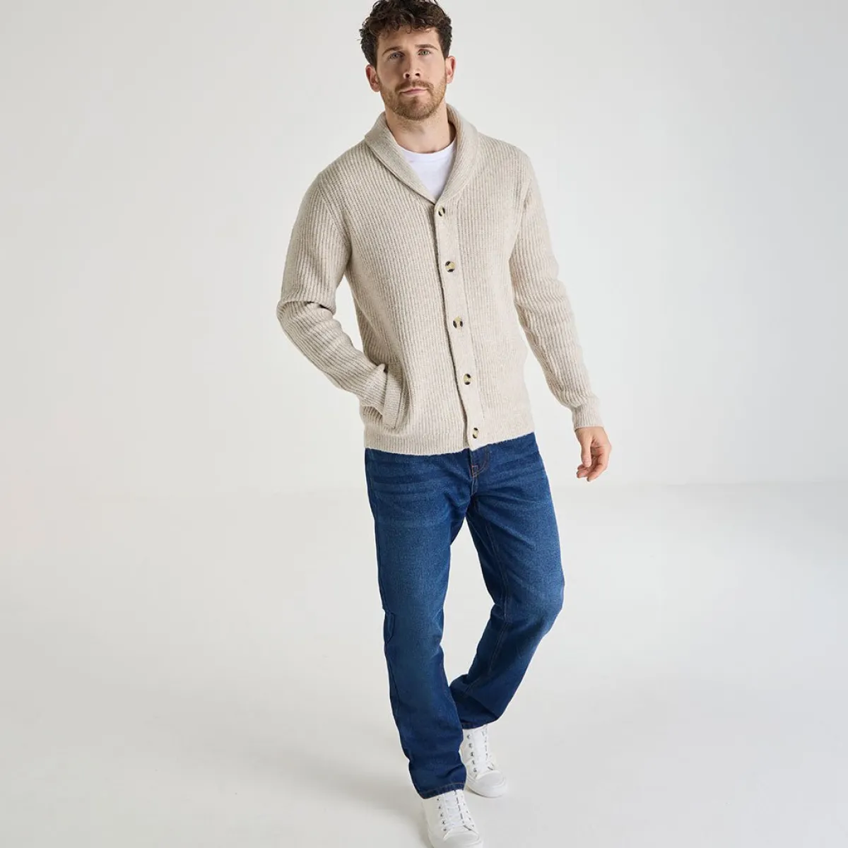 Clearance Mens Shawl Cardigan Knitwear | Sweatshirts & Hoodies