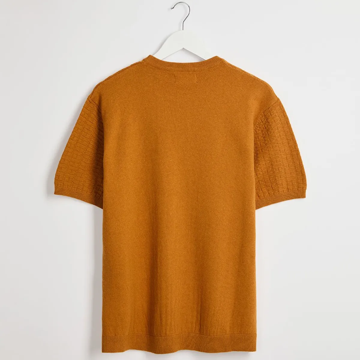 Discount Men's Textured Front Knitted T-Shirt T-Shirts & Polos