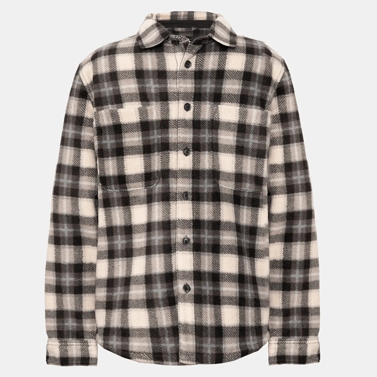 Hot Mens Tokyo Laundry Checked Fleece Jacket Knitwear