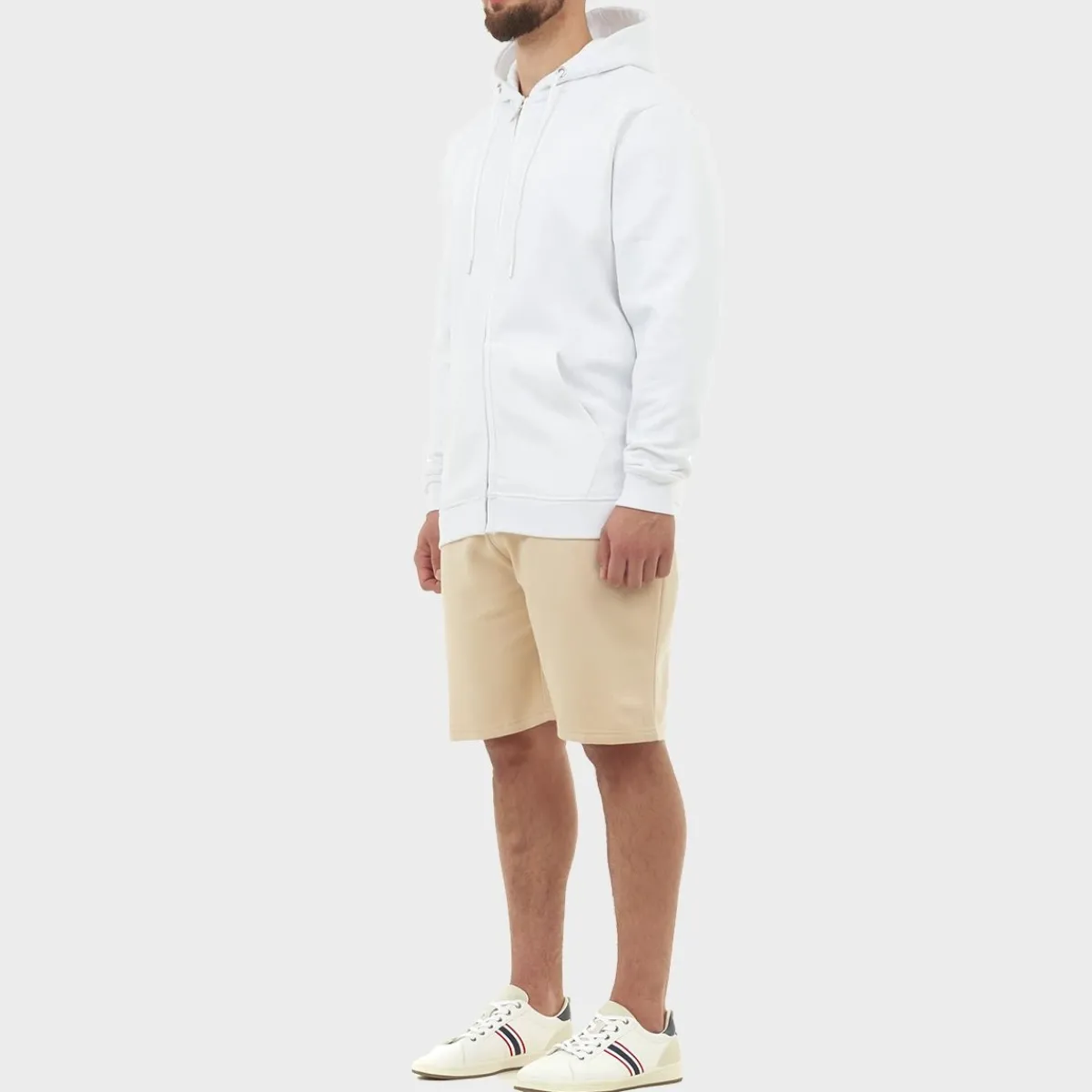 Outlet Mens White Zip Hoodie Sweatshirts & Hoodies