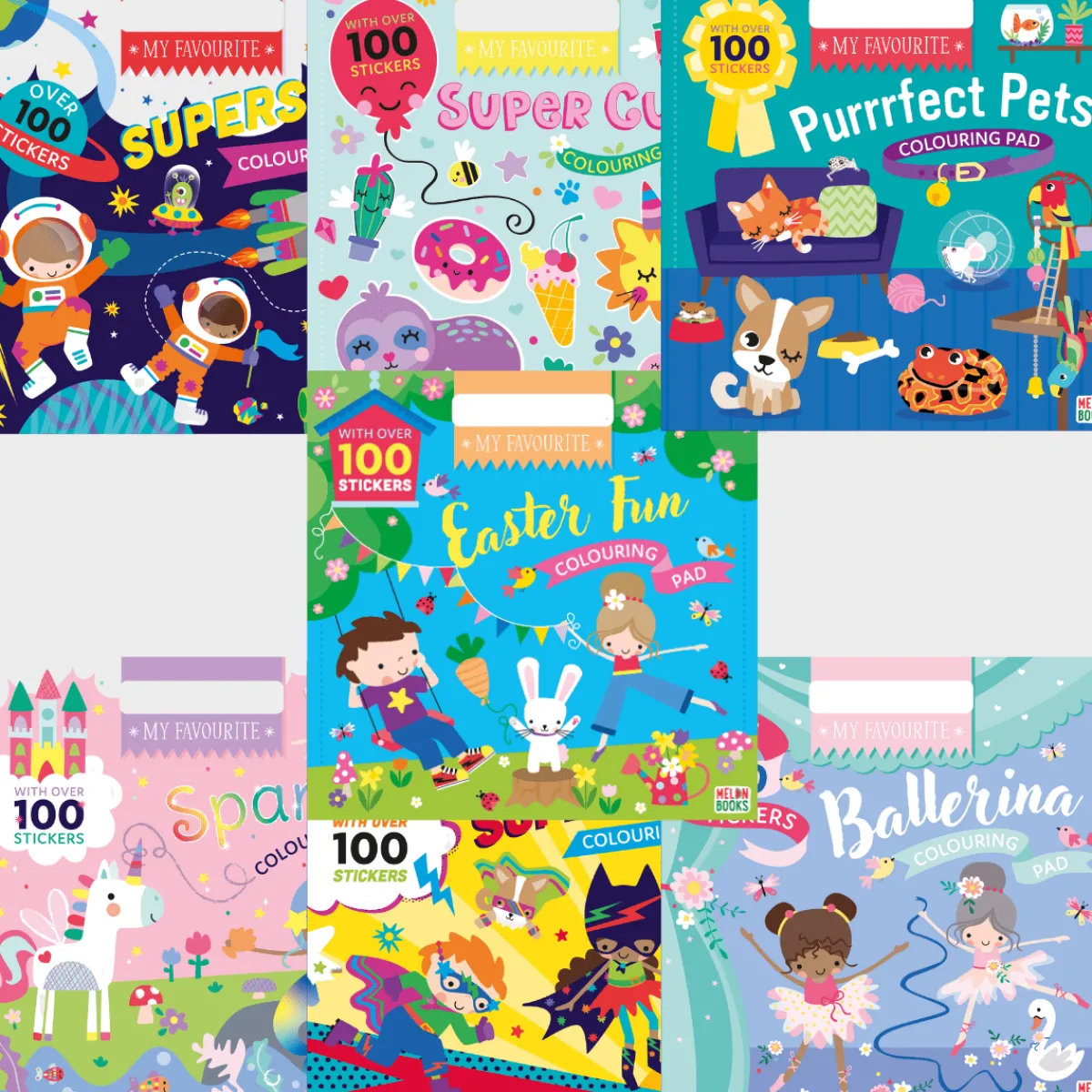 Hot My Favourite Colouring Pads Arts & Crafts
