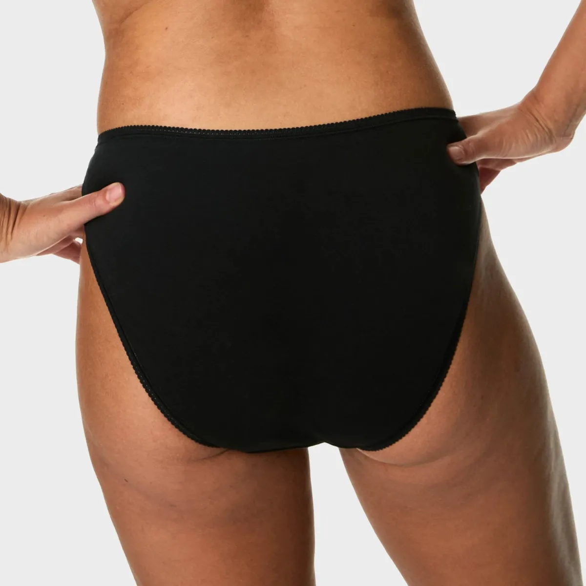 Outlet 5pk Black High Leg Briefs Women Underwear