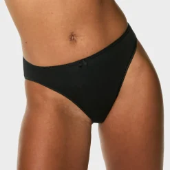 Outlet 5pk Black High Leg Briefs Women Underwear
