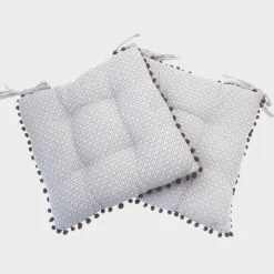 Best 2pk Chair Cushions With Pom Poms Pillows