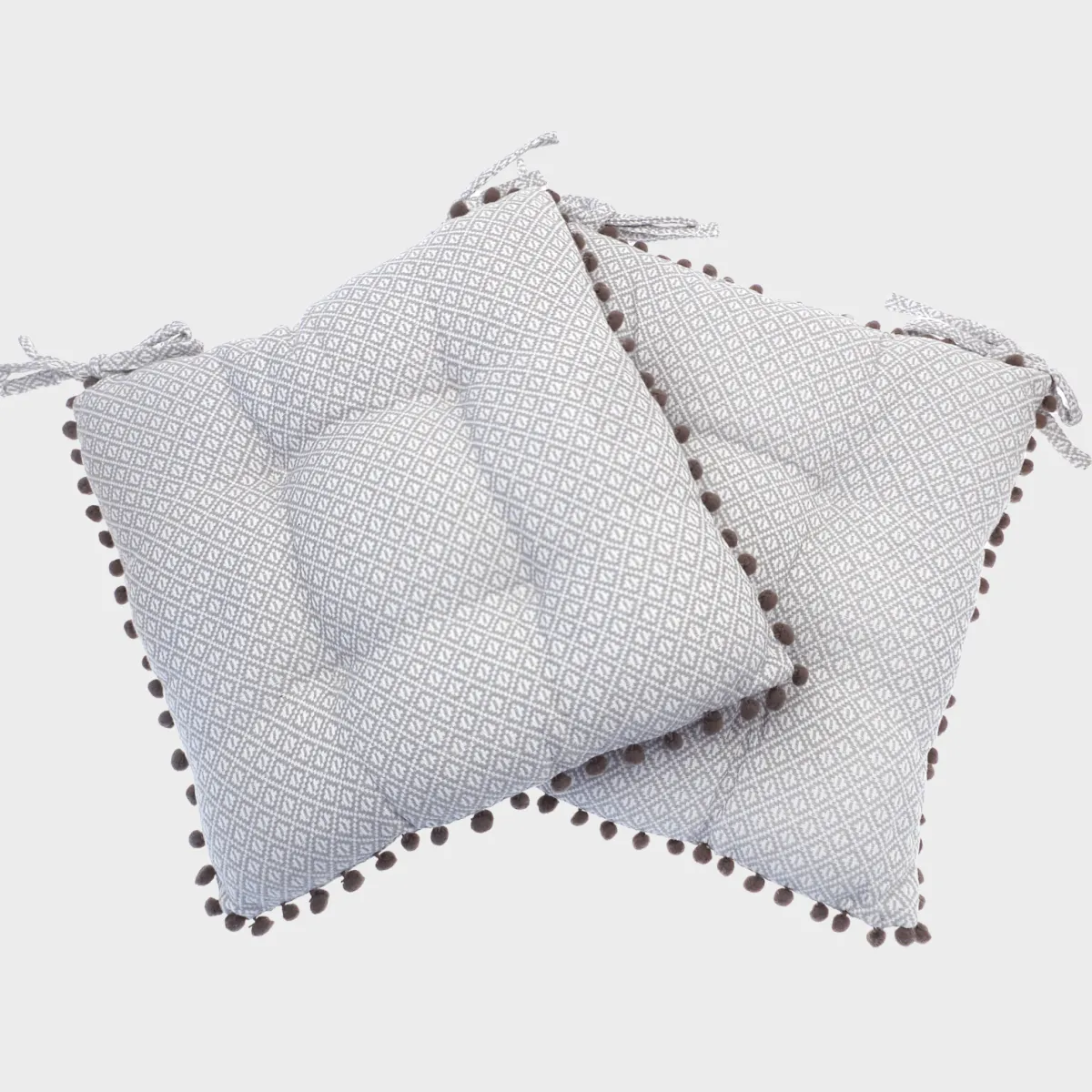 Best 2pk Chair Cushions With Pom Poms Pillows