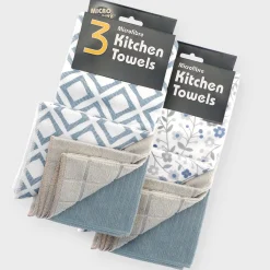 Hot 3PK Microfibre Kitchen Towels Tea Towels