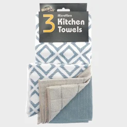Hot 3PK Microfibre Kitchen Towels Tea Towels