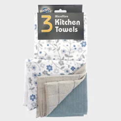 Hot 3PK Microfibre Kitchen Towels Tea Towels