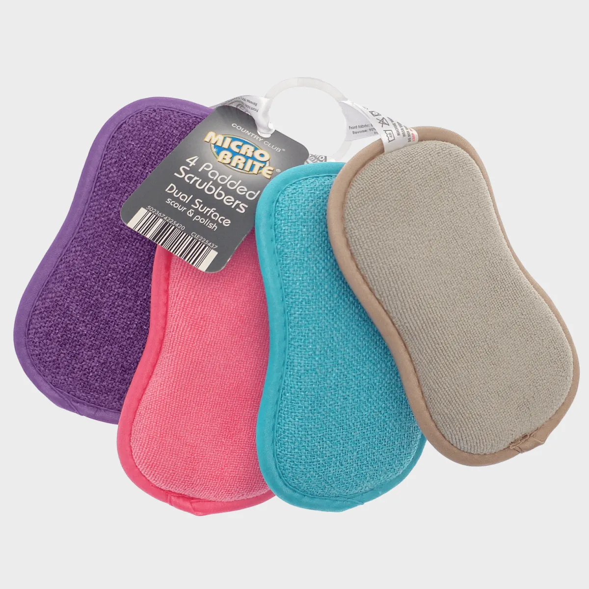 New 4PK Padded Scrubbers Cleaning Supplies