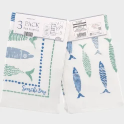 Clearance 3pk Seas The Day Tea Towels Tea Towels