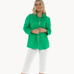 Best Relaxed Fit Linen Blend Shirt Women Linen | Tops