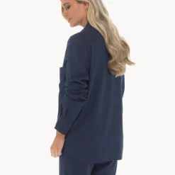 Discount Relaxed Fit Linen Blend Shirt Women Linen | Tops