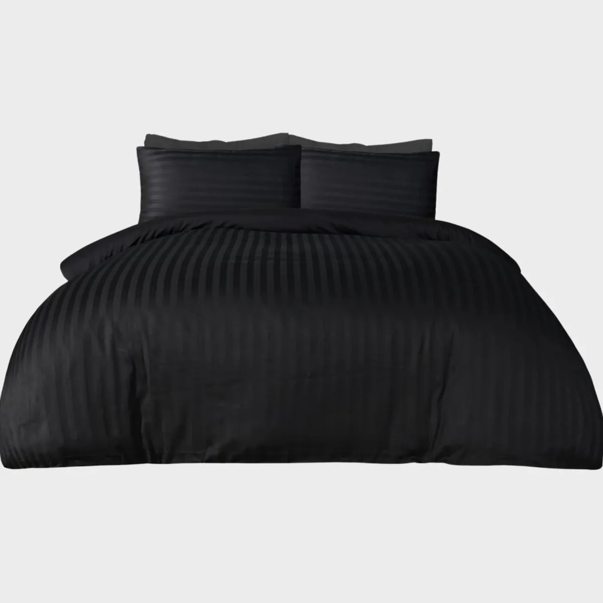 Hot Sleepdown Satin Stripe Single Duvet Set Duvet Cover Sets