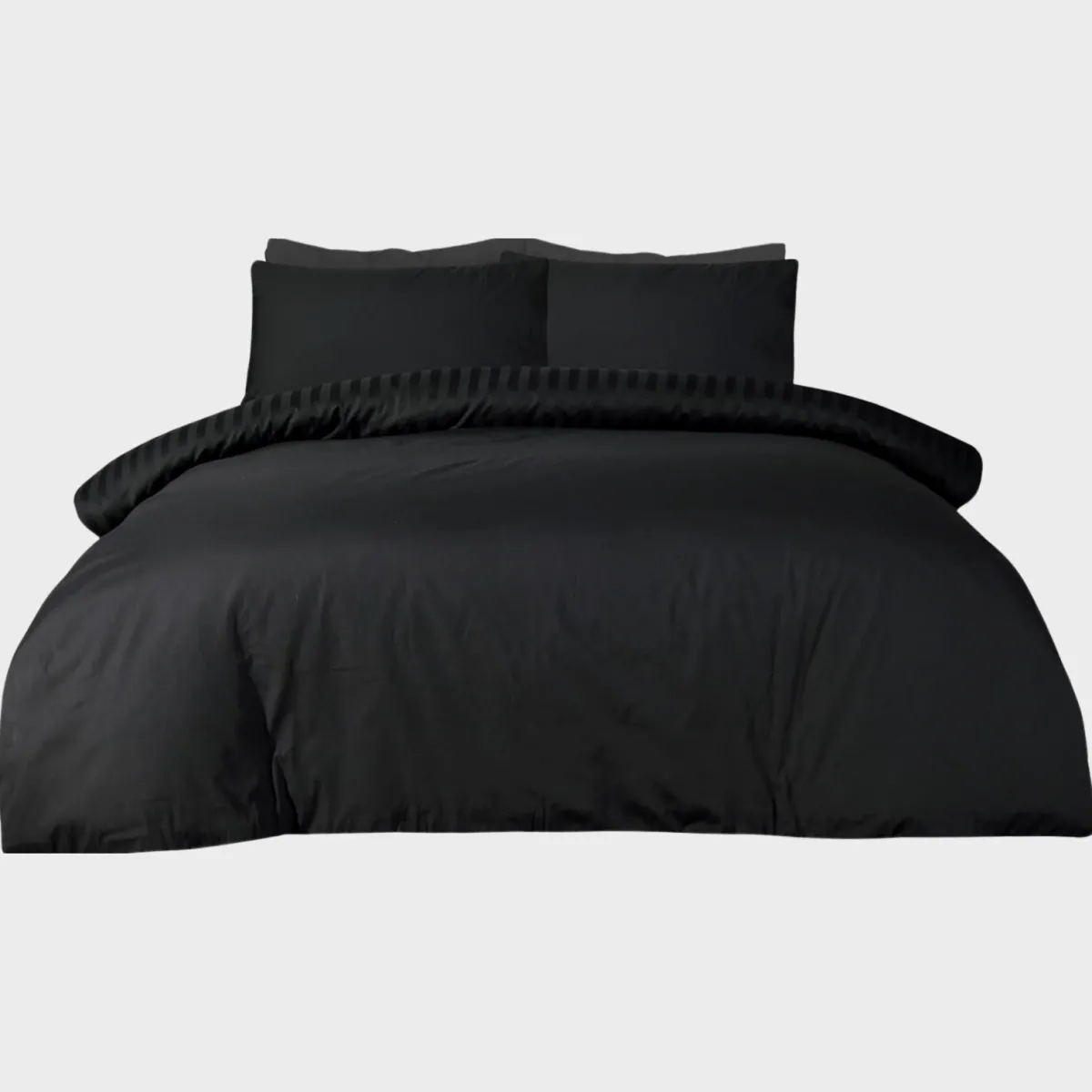 Hot Sleepdown Satin Stripe Single Duvet Set Duvet Cover Sets