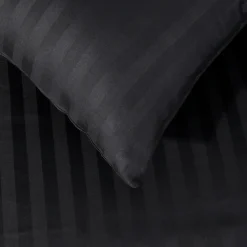 Hot Sleepdown Satin Stripe Single Duvet Set Duvet Cover Sets