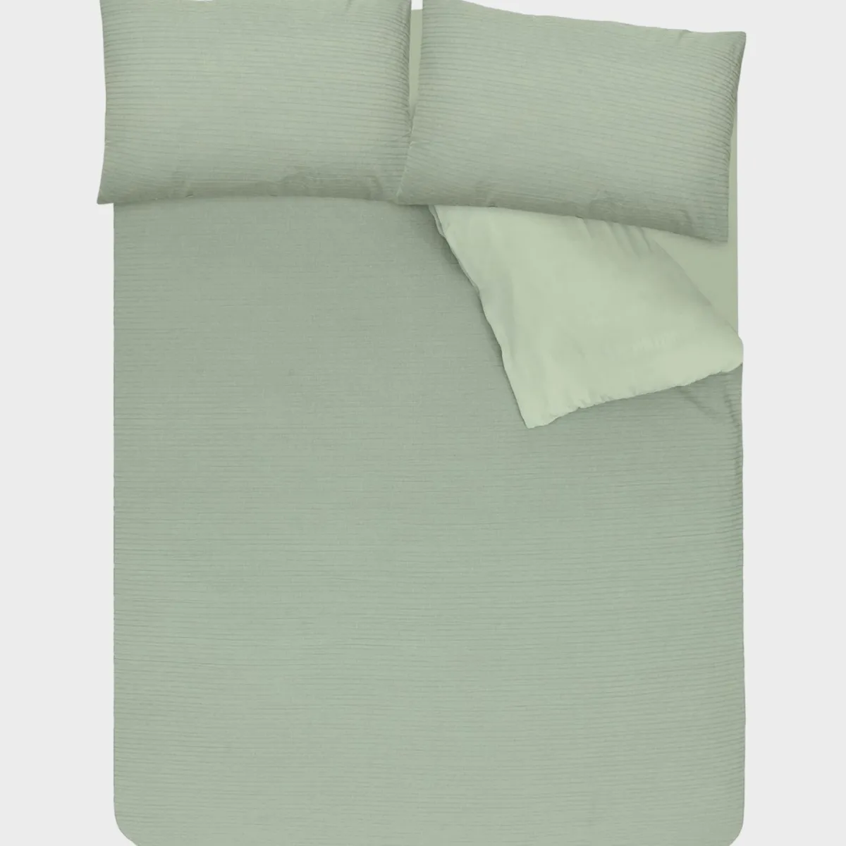 Sale Sleepdown Green Stripe Dobby Single Duvet Set Duvet Cover Sets