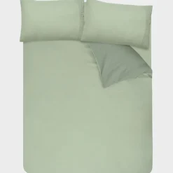 Sale Sleepdown Green Stripe Dobby Single Duvet Set Duvet Cover Sets